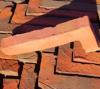 Brique terre cuite d'angle Moulée main 3x11x22 rouge