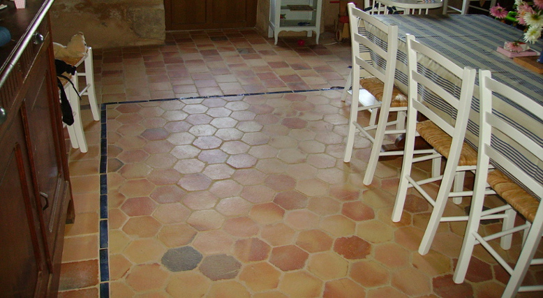 Carreaux hexagones Patrimoine et listels maills